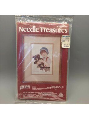 Nursery Crewel Stitchery Kit Brian by Jan Hagara Needle Treasures Vintage